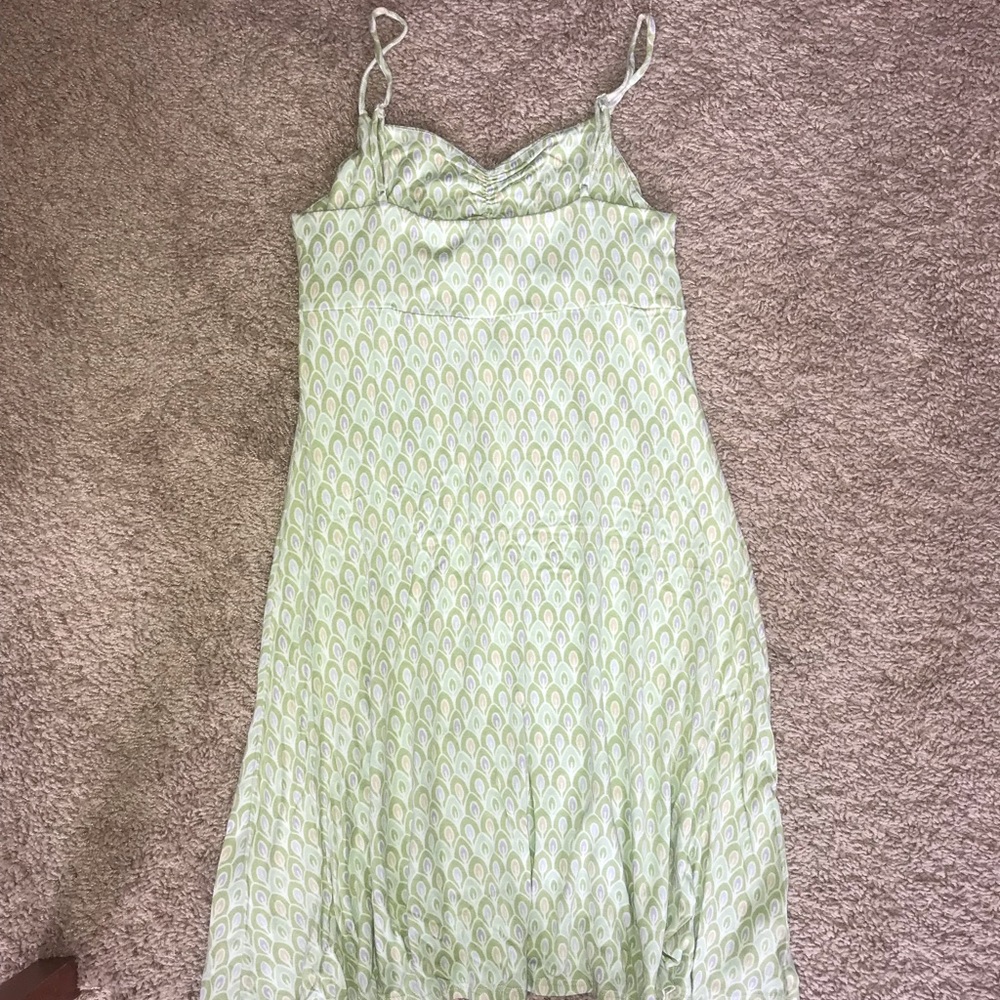 Express Green Spaghetti Strap Patterned Dress - Picture 5 of 7